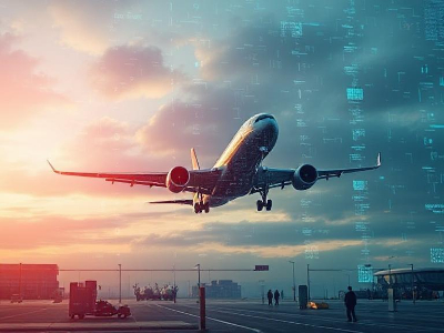 Copertina raffigurante un aereo in decollo
